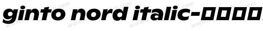 ginto nord italic字体转换